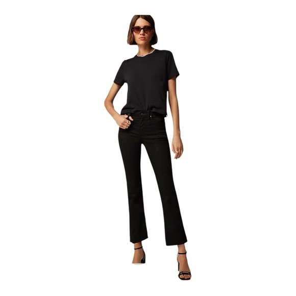 J. Crew Mid-rise cropped kick out jean in 2003 super-stretch in Black CC527 NEW - Picture 1 of 13